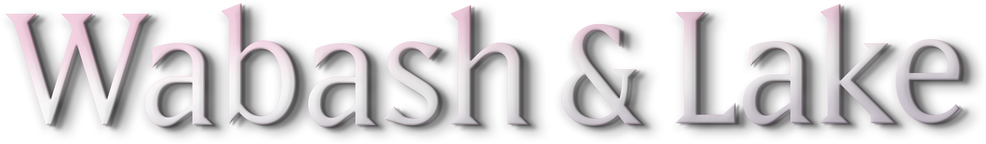 Wabash and Lake Logo - The marketing agencies relief style horizontal text logo without the icon.