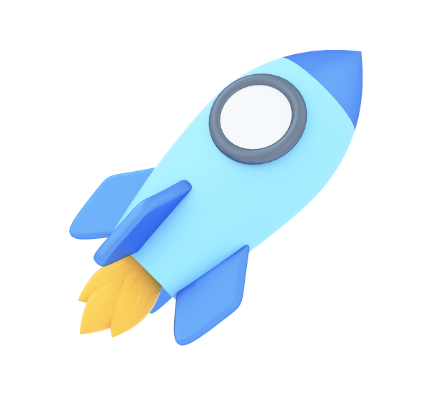 A 3D rendered rocket to symbolize how Wabash and Lake can help you launch new businesses